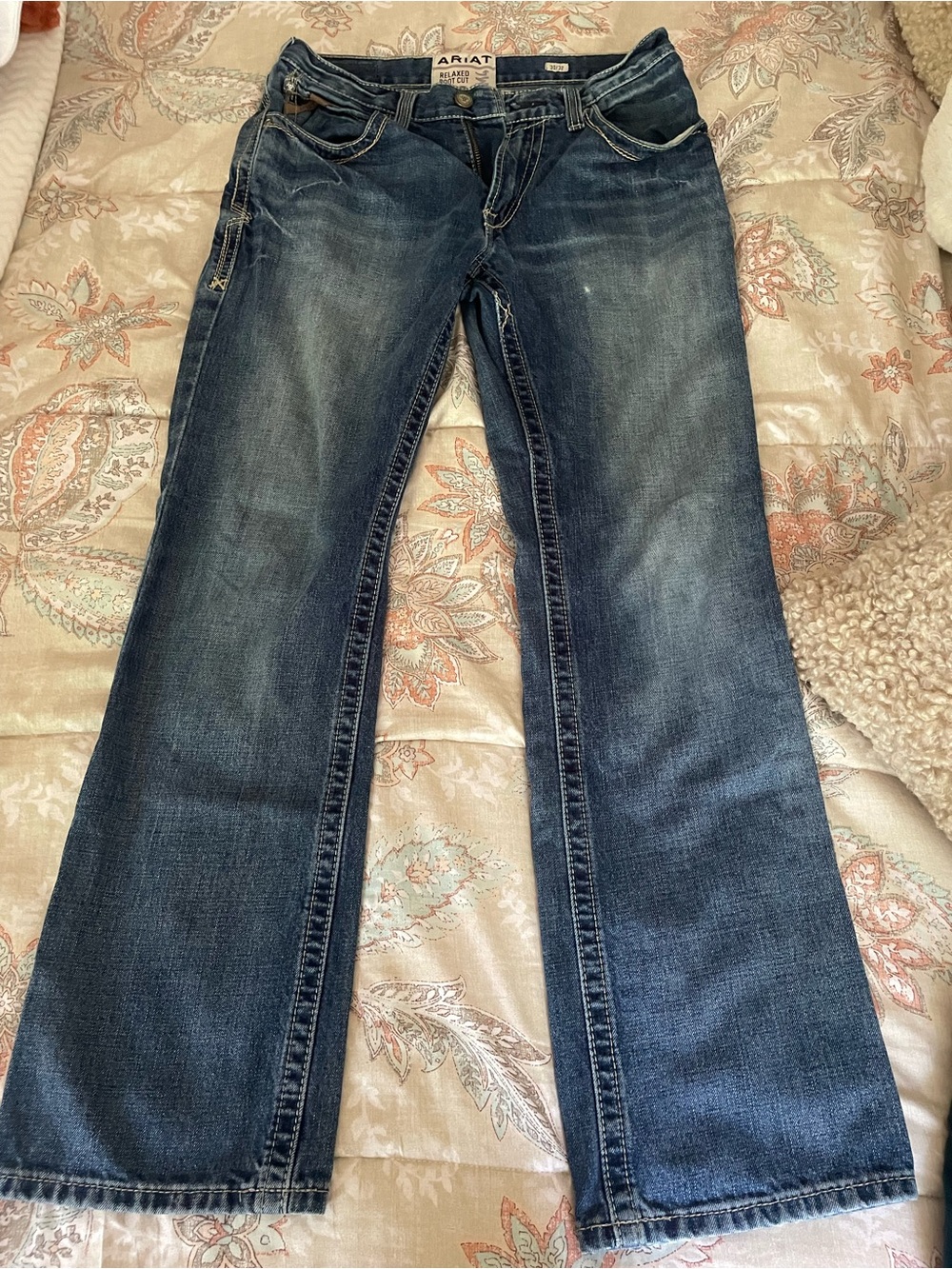 Ariat Men’s Dark Blue Relaxed Bootcut M4 Jeans